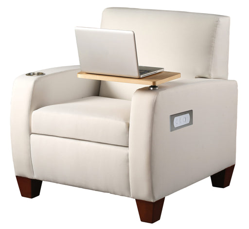 8746TRERCL_CG14 Eleanor Chair w/ RAF Tablet Surface, LAF Cupholder, and RAF Electrical Unit