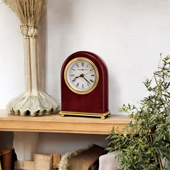 ROSEWOOD ARCH TABLETOP CLOCK