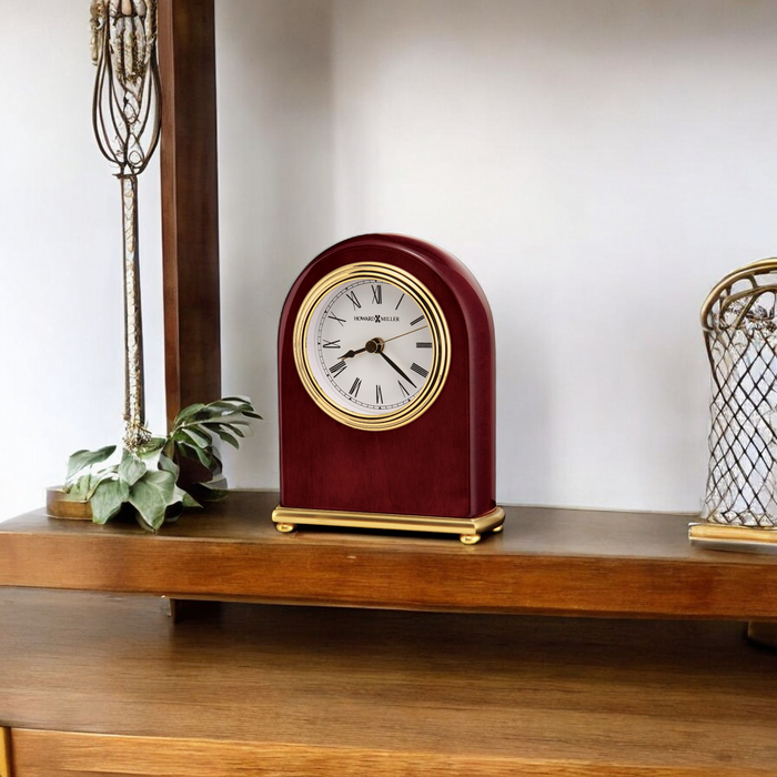 ROSEWOOD ARCH TABLETOP CLOCK