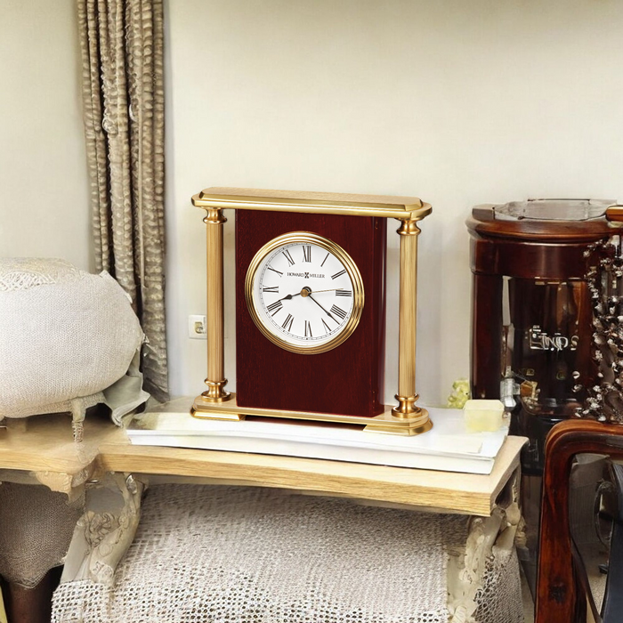 ROSEWOOD ENCORE BRACKET TABLETOP CLOCK