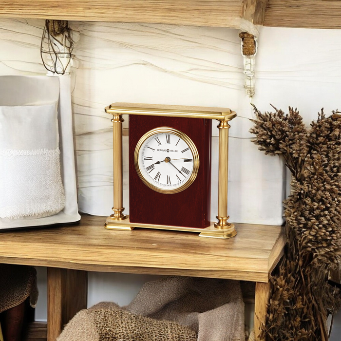 ROSEWOOD ENCORE BRACKET TABLETOP CLOCK