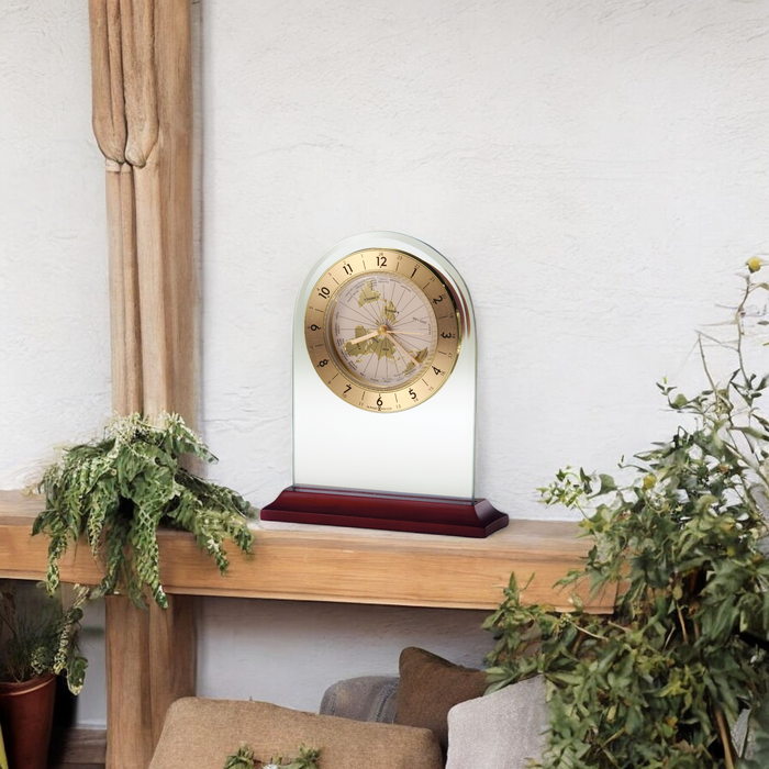 WORLD TIME ARCH TABLETOP CLOCK