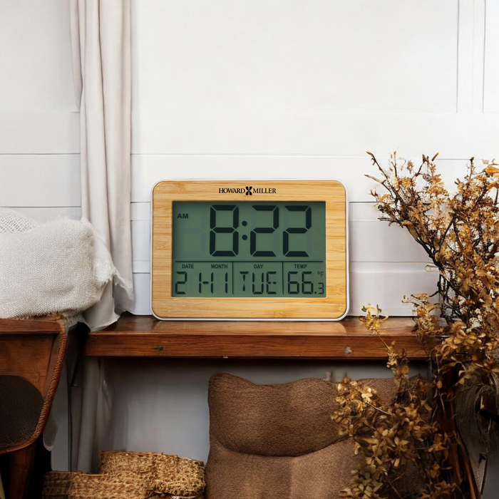 BAMBOO FRAME ALARM CLOCK