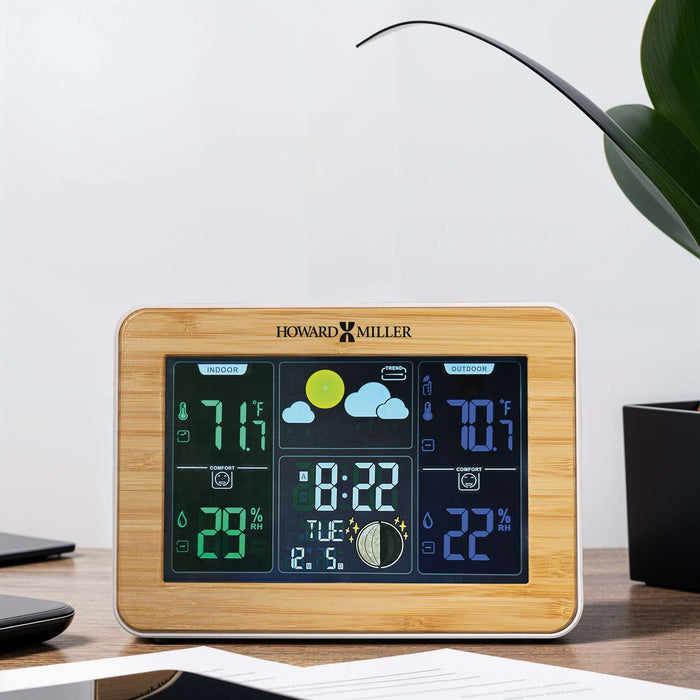 BAMBOO WEATHER STATION ALARM CLOCK