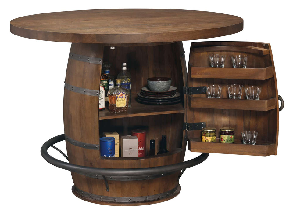 WHISKEY BARREL PUB TABLE