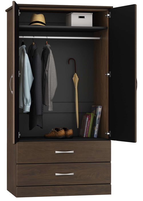 SERENO DOUBLE DOOR WARDROBE WITH TWO DRAWERS