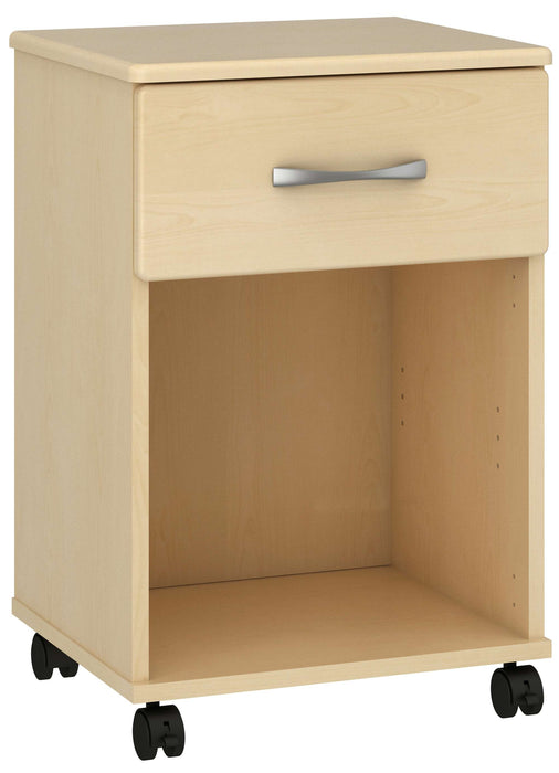 AMARE ONE DRAWER BEDSIDE CABINET WITH CASTERS