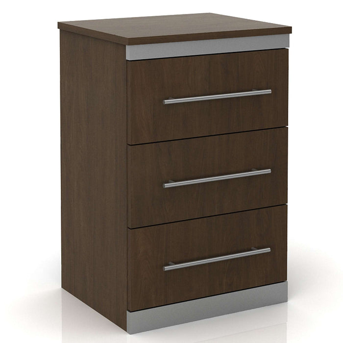 CONTEMPO THREE DRAWER BEDSIDE CABINET