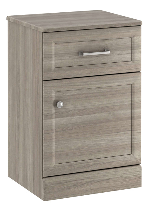 TANGENTE ONE DOOR, ONE DRAWER BEDSIDE CABINET