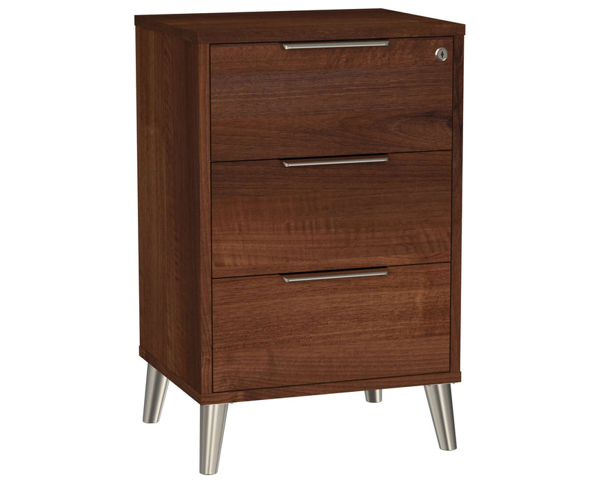 COPENHAGEN THREE DRAWER BEDSIDE CABINET WITH LOCK