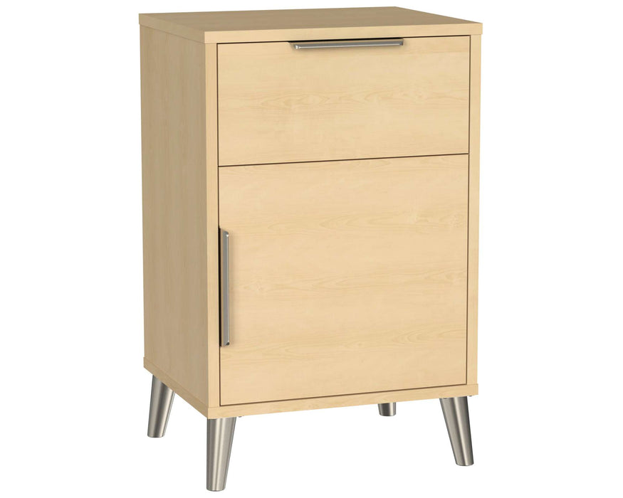 COPENHAGEN ONE DOOR, ONE DRAWER BEDSIDE CABINET