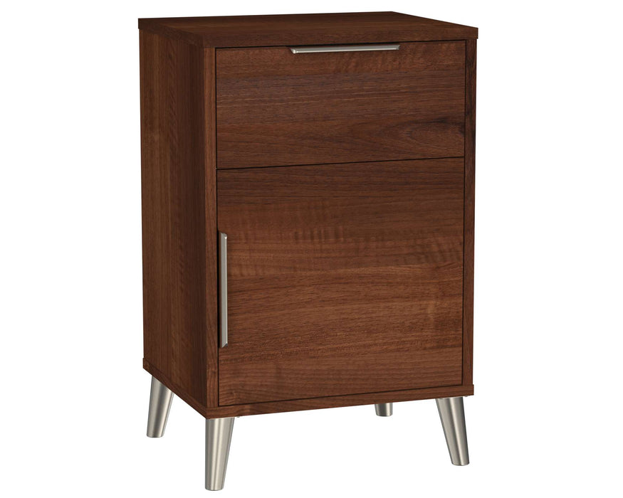 COPENHAGEN ONE DOOR, ONE DRAWER BEDSIDE CABINET