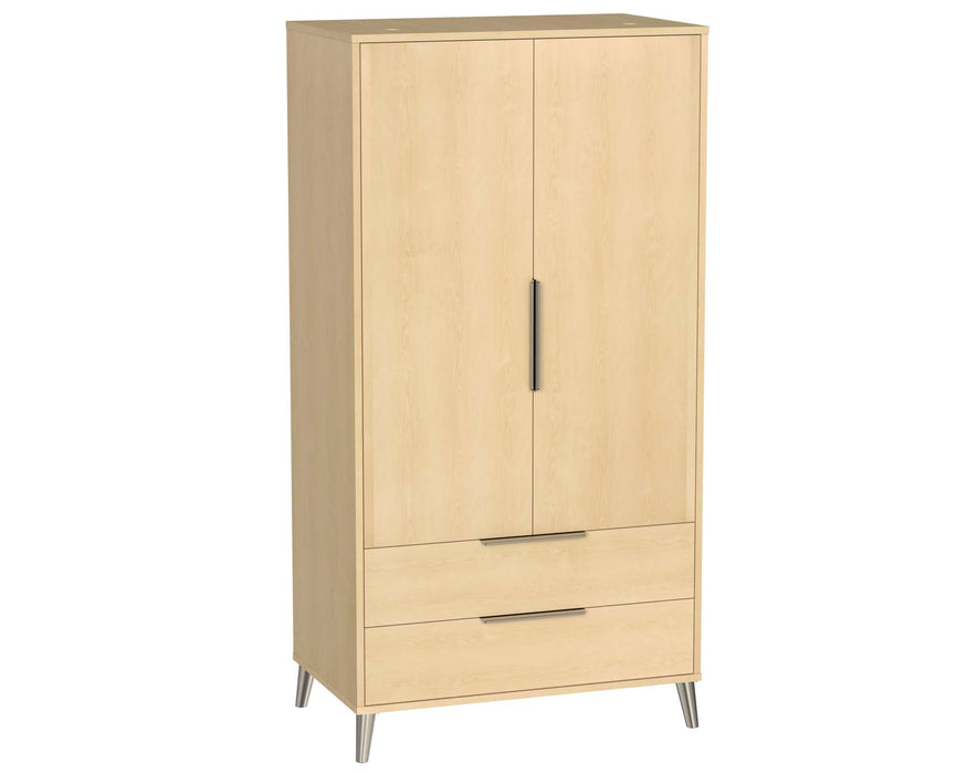 COPENHAGEN DOUBLE DOOR WARDROBE WITH TWO DRAWERS