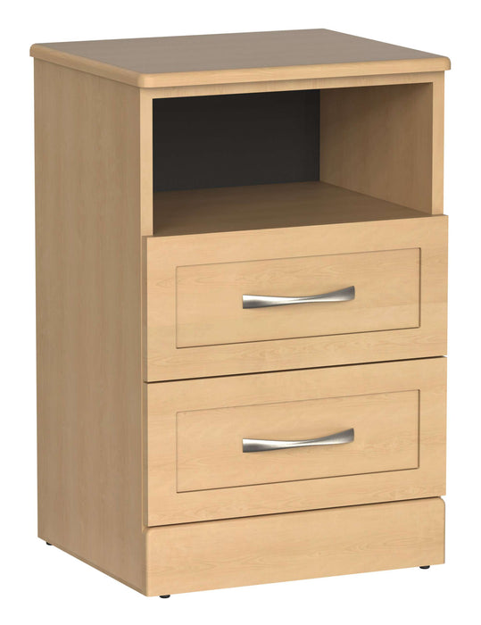 SERENO TWO-DRAWER BEDSIDE CABINET