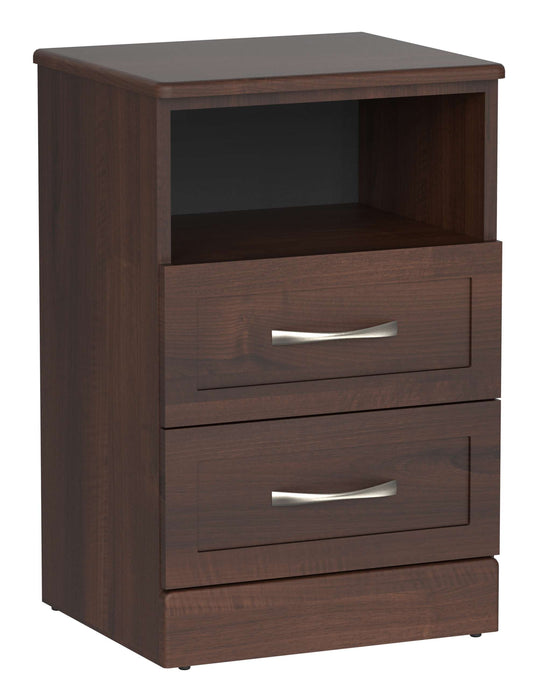 SERENO TWO-DRAWER BEDSIDE CABINET