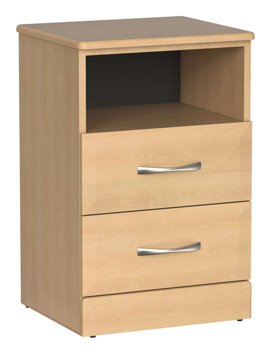RESA TWO-DRAWER BEDSIDE CABINET