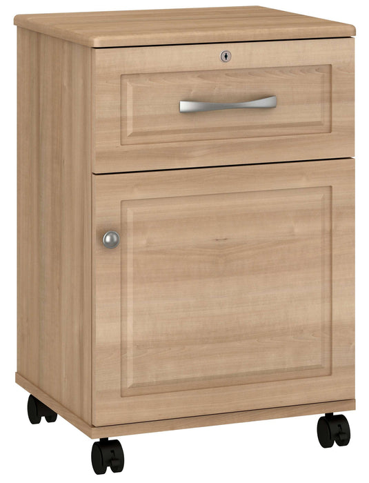 TRINCEA ONE DOOR, ONE DRAWER BEDSIDE CABINET WITH LOCK & CASTERS
