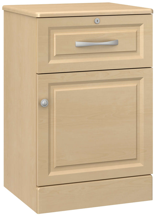 RICCA ONE DOOR, ONE DRAWER BEDSIDE CABINET WITH LOCK