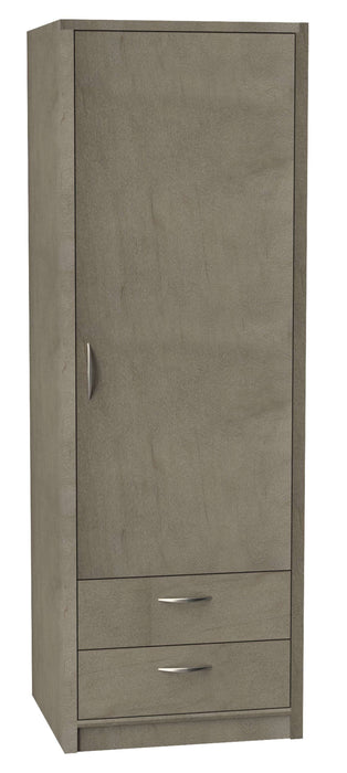ZEELAND SINGLE DOOR WARDROBE WITH TWO DRAWERS