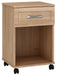 T7409 Trincea One Drawer Bedside Cabinet w/ Casters