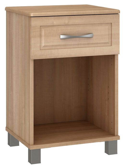 TRINCEA ONE DRAWER BEDSIDE CABINET WITH NICKEL FEET