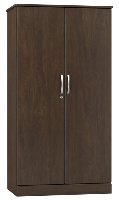 AMARE DIVIDED DOUBLE DOOR WARDROBE LOCKING LEFT