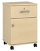 A7406 Amare One Door, One Drawer Bedside Cabinet w/ Lock (Casters)