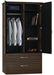 N7027 Sereno Divided Double Door Wardrobe w/ Two Drawers