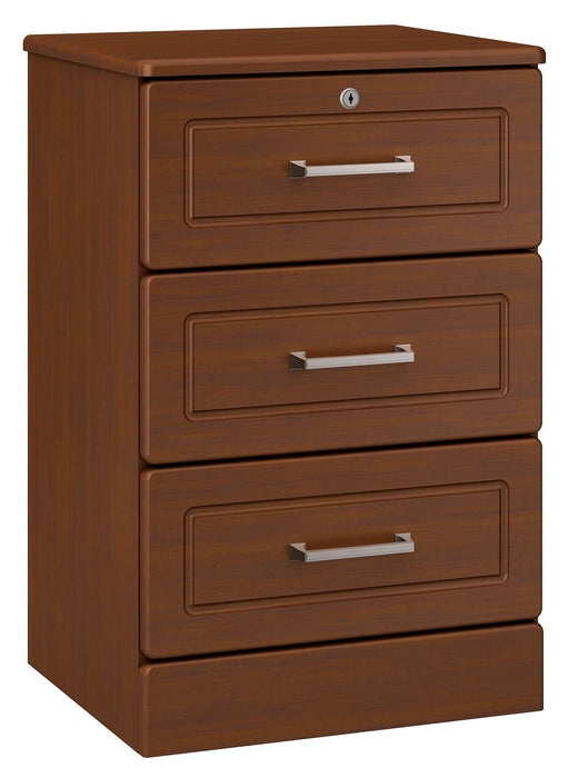 MUSA THREE DRAWER BEDSIDE CABINET WITH LOCK