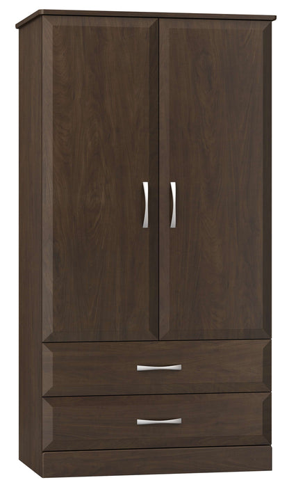 RESA DOUBLE DOOR WARDROBE WITH TWO DRAWERS