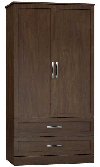 SERENO DIVIDED DOUBLE DOOR WARDROBE WITH TWO DRAWERS