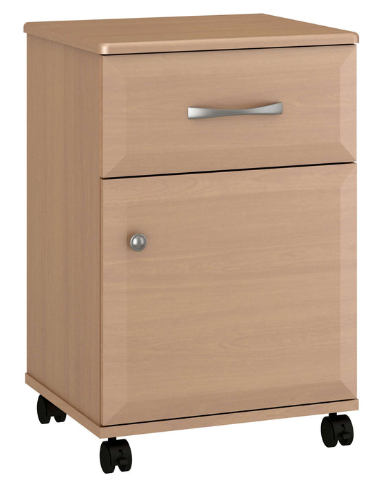 RESA ONE DOOR, ONE DRAWER BEDSIDE CABINET (CASTERS)