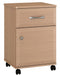 R7405 Resa One Door, One Drawer Bedside Cabinet (Casters)