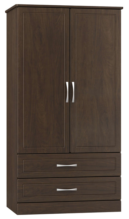 MUSA DOUBLE DOOR WARDROBE WITH TWO DRAWERS