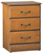 C2031 Emerson Three Drawer Bedside Cabinet w/ Lock
