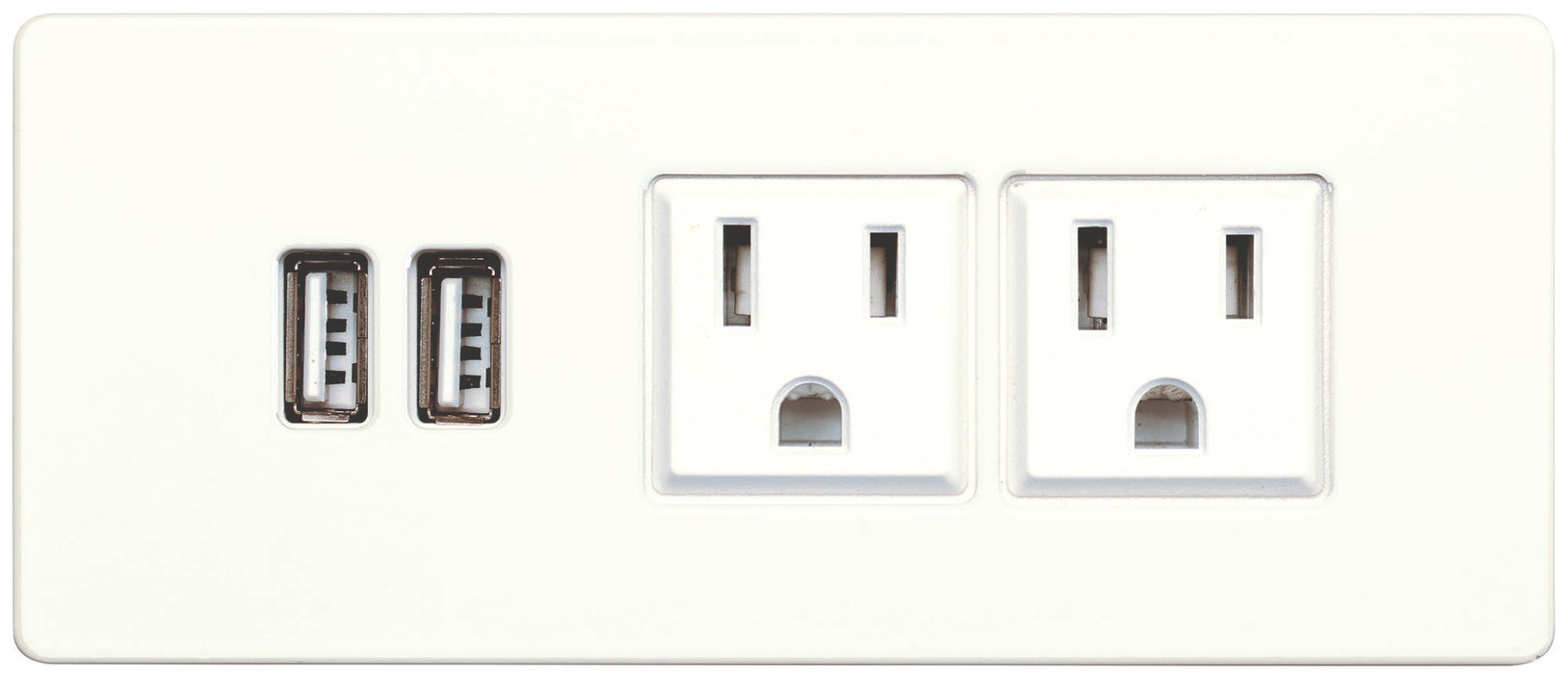WHITE FACE PLATE / WHITE OUTLET RIGHT FACING
