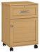 N7406 Sereno One Door, One Drawer Bedside Cabinet w/ Lock (Casters)
