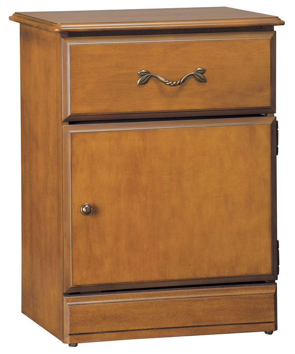 EMERSON ONE DOOR, ONE DRAWER BEDSIDE CABINET