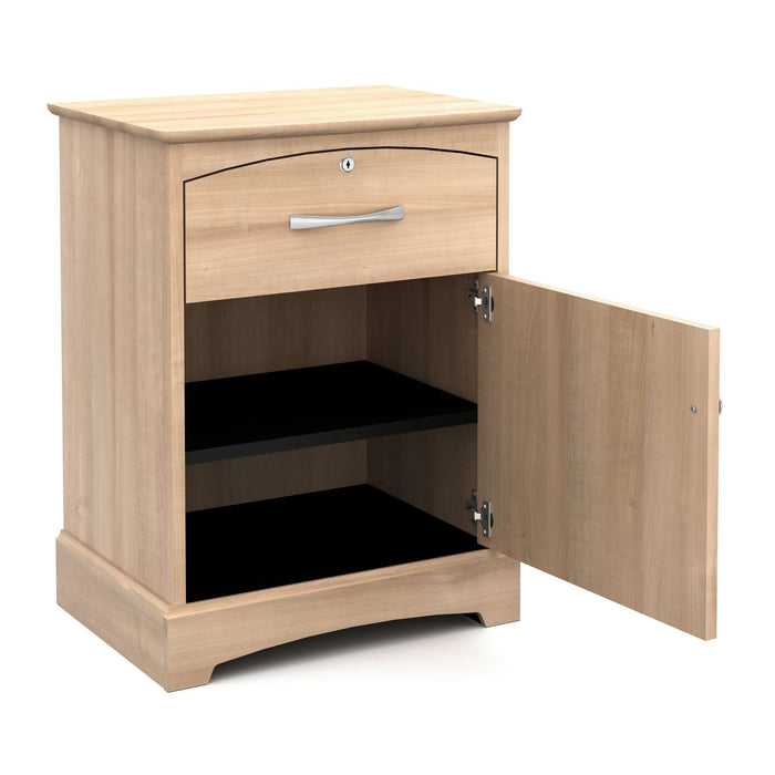 ALCOTT ONE DOOR, ONE DRAWER BEDSIDE CABINET WITH LOCK