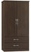 M7028 Musa Divided Double Door Wardrobe w/ Two Drawers Locking Right