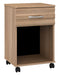 D7410 Onda One Drawer Bedside Cabinet w/ Lock & Casters