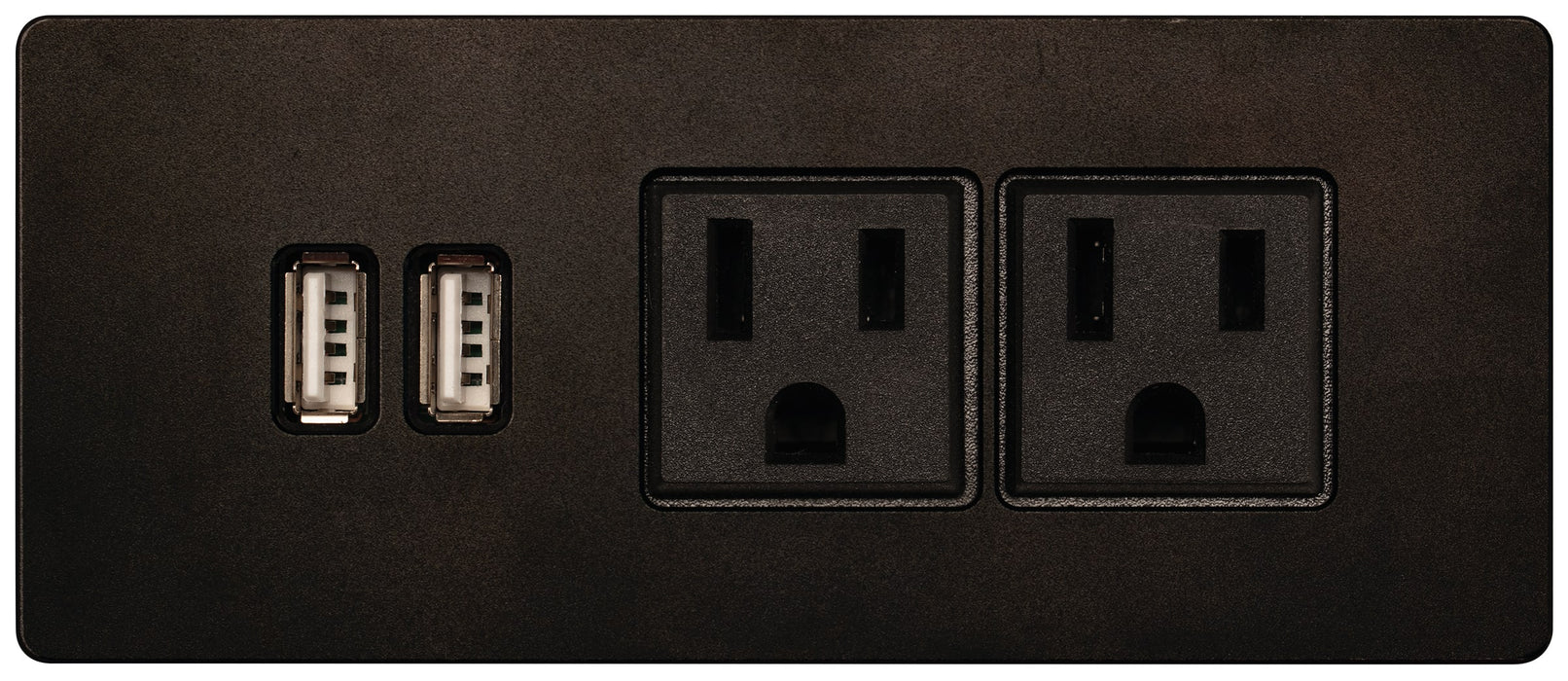 usb-power-hub-black-black-right-addon Black Face Plate / Black Outlet Right Facing