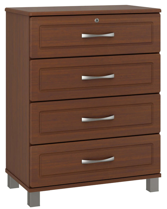 MUSA FOUR DRAWER CHEST WITH LOCK AND NICKEL FEET
