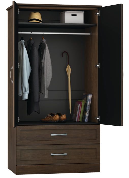 SERENO DOUBLE DOOR WARDROBE WITH TWO DRAWERS