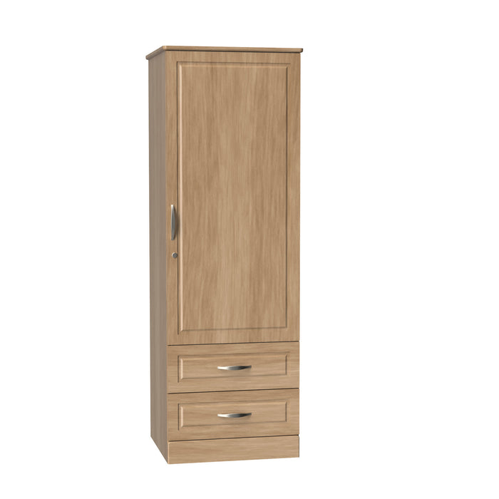 T7018 Trincea Locking Single Door Wardrobe w/ Two Drawers