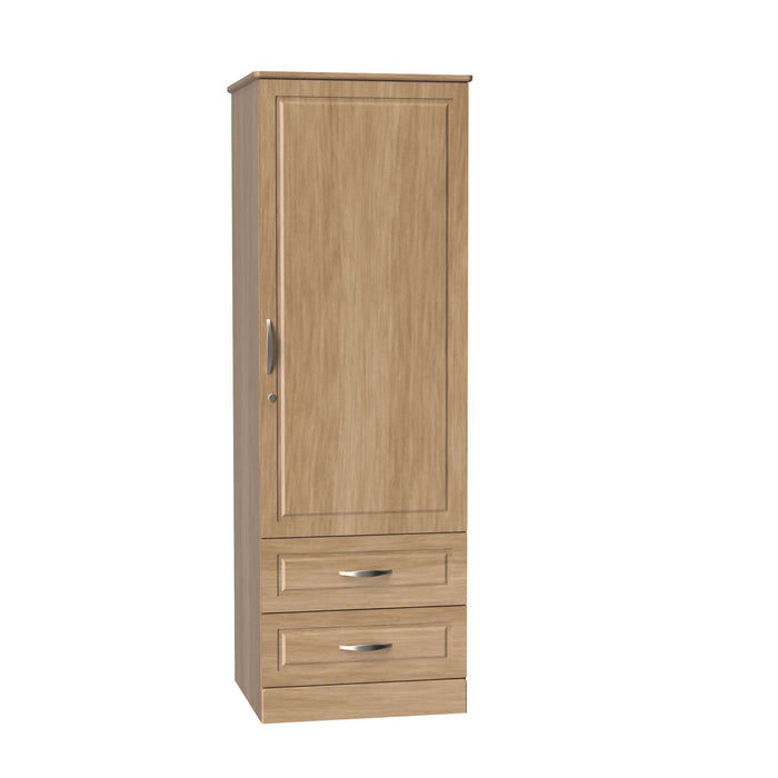 TRINCEA LOCKING SINGLE DOOR WARDROBE WITH TWO DRAWERS