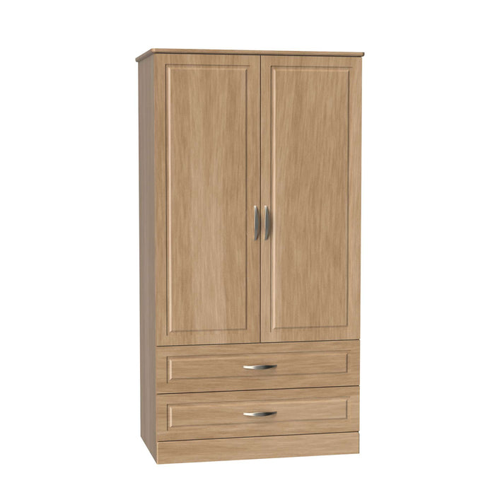 TRINCEA DIVIDED DOUBLE DOOR WARDROBE WITH TWO DRAWERS