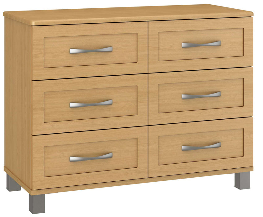 SERENO SIX DRAWER CHEST (NICKEL FEET)