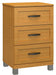 N7303 Sereno Three Drawer Bedside Cabinet (Nickel Feet)