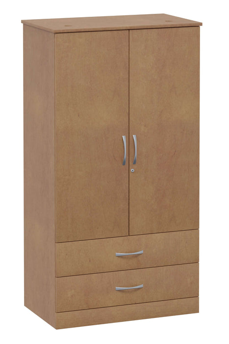 VALORE DIVIDED DOUBLE DOOR WARDROBE WITH TWO DRAWERS LOCKING RIGHT